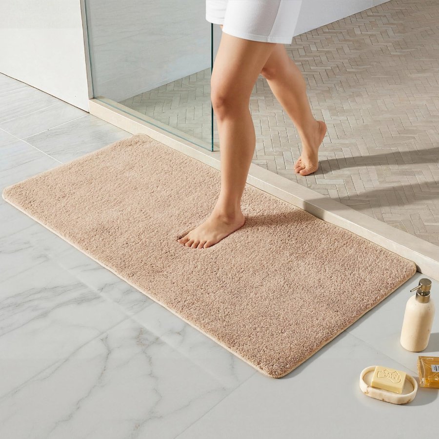 TYUU Beige Bathroom Rugs