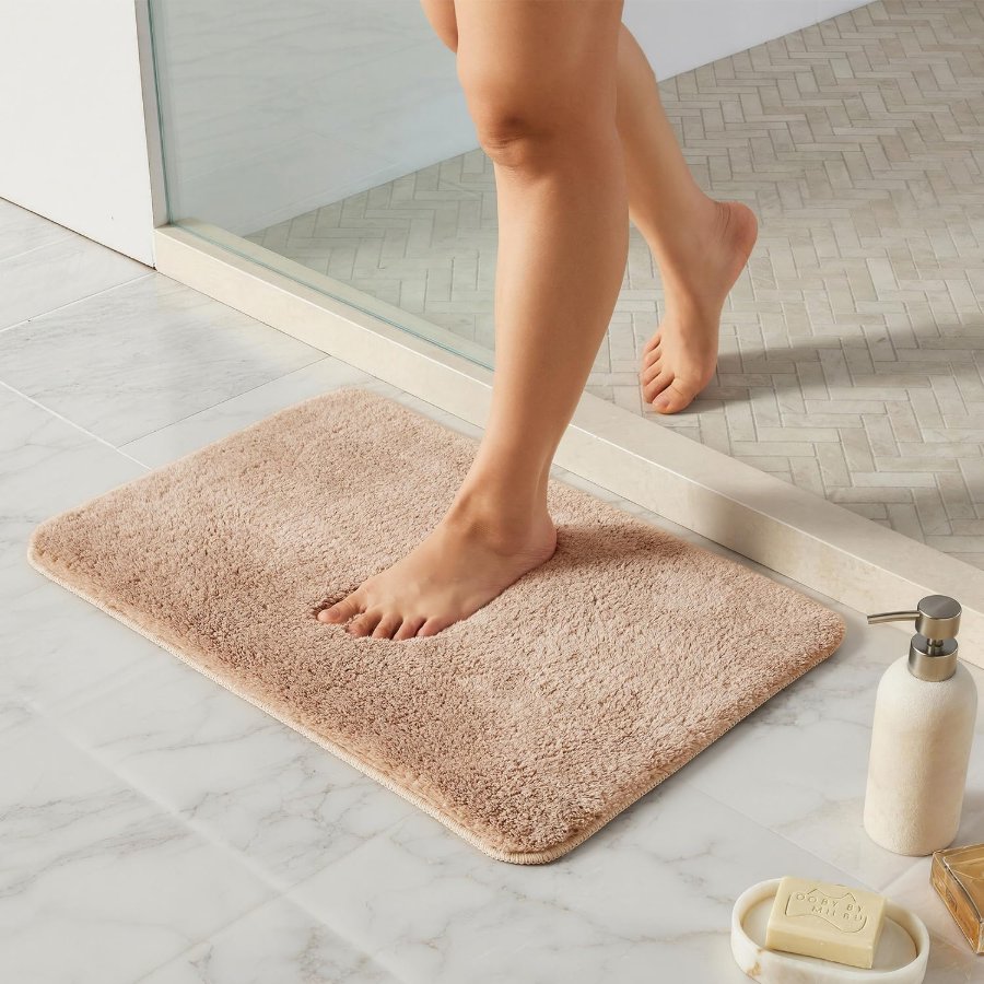 TYUU Beige Bathroom Rugs