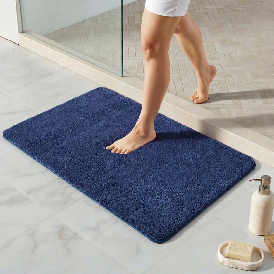 TYUU Navy Blue Bathroom Rugs