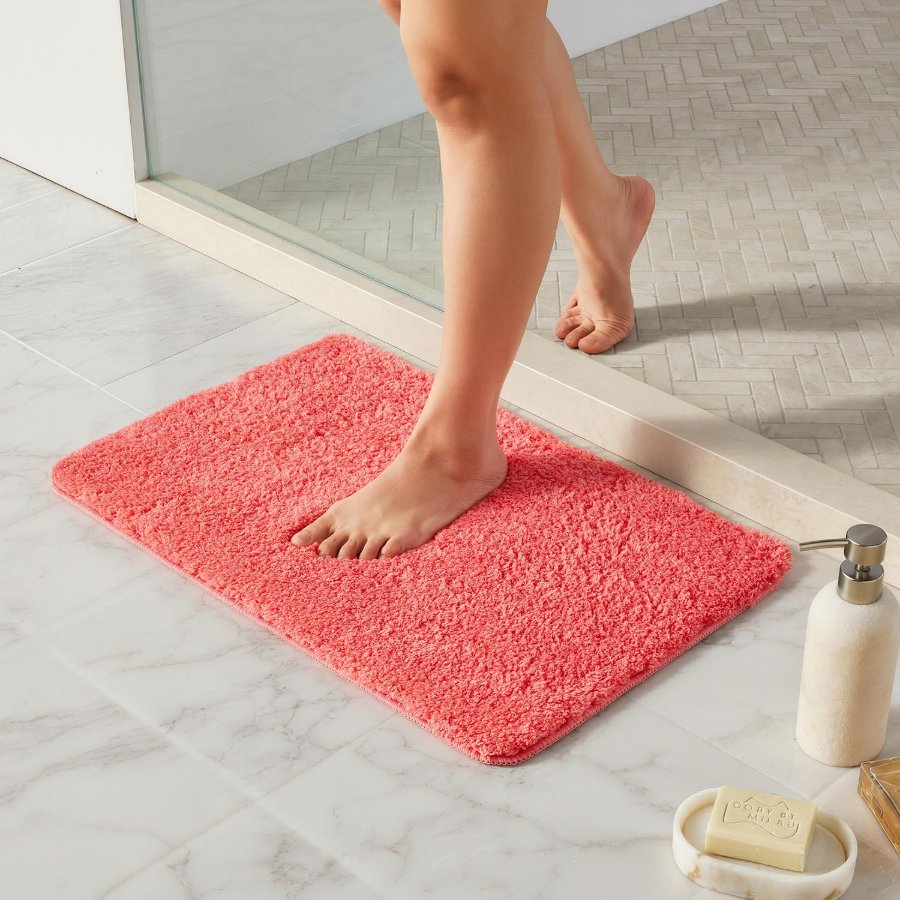 TYUU Pink Bathroom Rugs