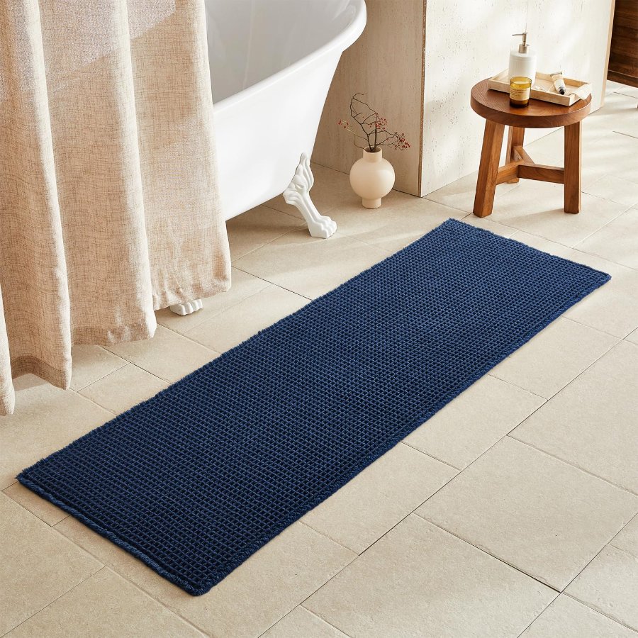 TYUU Waffle Runner Rug Bathroom