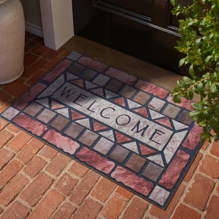TYUU Welcome Mat Front Door Mat Indoor Outside Entrance